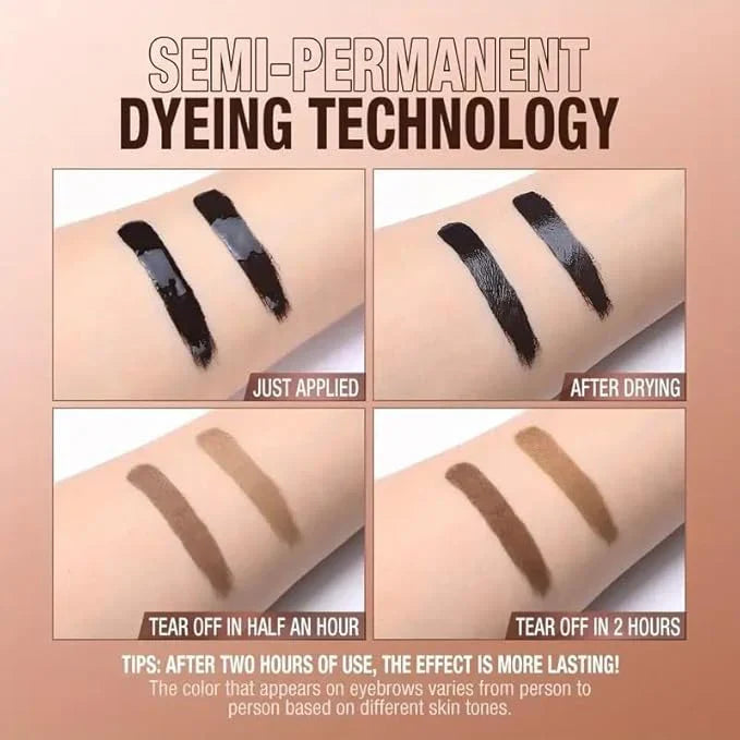 BrowItUp™ | Easy Peel-Off Eyebrow Sweatproof, Brown Tattoo Tint
