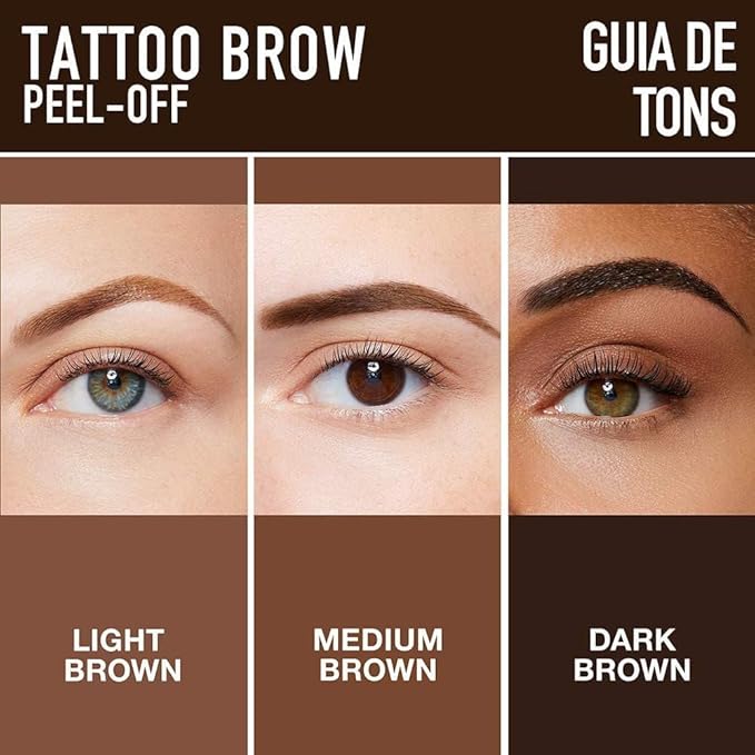 BrowItUp™ | Easy Peel-Off Eyebrow Sweatproof, Brown Tattoo Tint