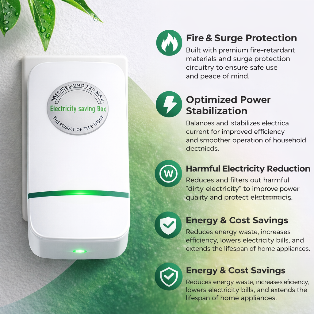 Energy Saver Plug-In Power Box 90–250V Input Range
