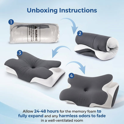 Adjustable Cooling Memory Foam Pillow – Neck & Cervical Support